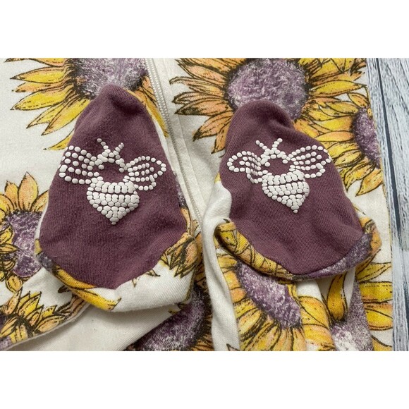 Burt’s Bees Baby Sunflower Footed Sleeper Pajamas (PJs), Size 0-3 months - Picture 3 of 7